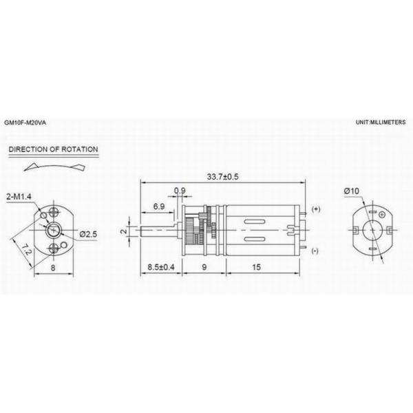 10mm 120mA 80RPM DC Gear Motor 3V 2.4V For Jitter Proof Spoon