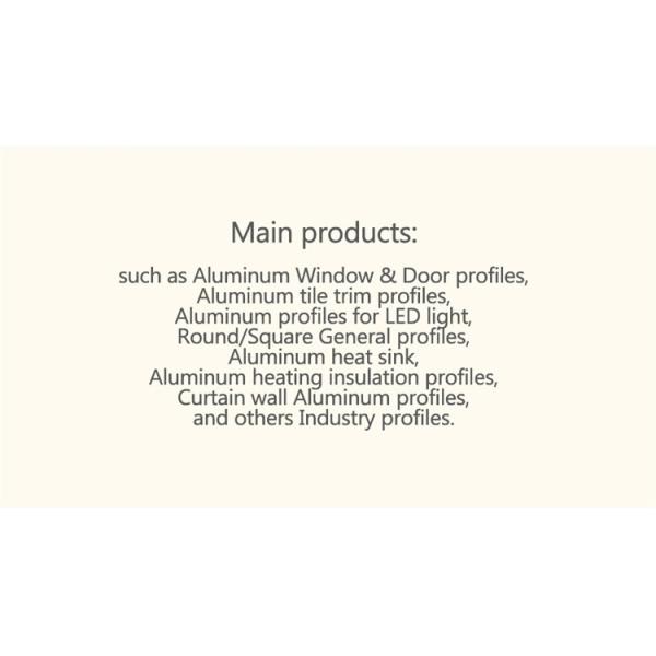 6063/6061 Anodized Aluminum Window & Door Extrusion Profiles