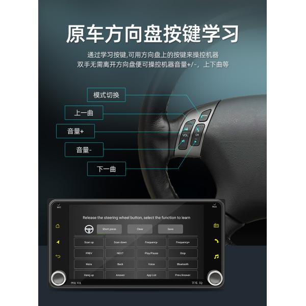 Creatall 7-Inch Android Car GPS Navigation Dashboard All-In-One Central Car for DVD Wireless BT CarPlay Exclusive for Touch