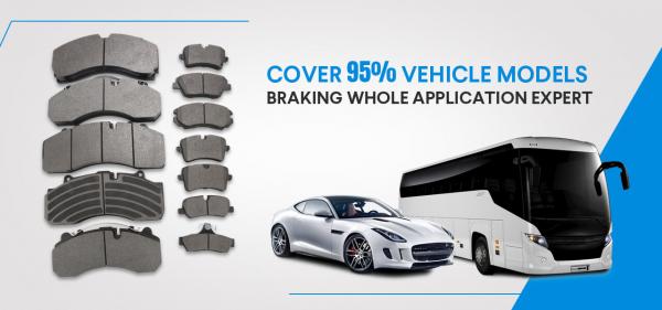 Truck Friction Brake Pads With Semi Metallic Material Formulation