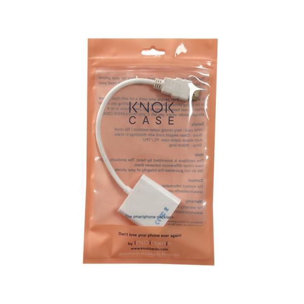 Glossy Clear Plastic Ziplock Pouch Bag For Mobile Phone Case And USB Cables Packaging