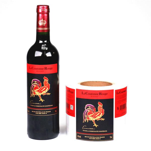 Pewter Wine Sticker Labels Adhesive Metal Label Sticker For Bottle