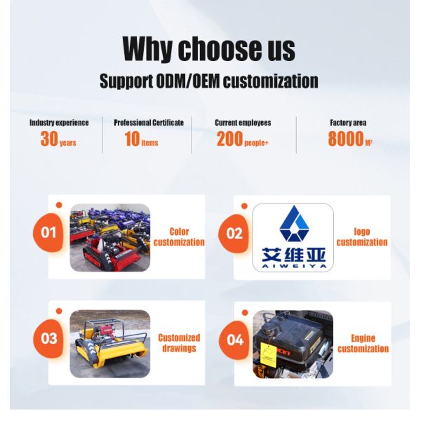 Remote Control Crawler Flail Mower Gas Powered for Steep Slopes Hillside Orchard Farm Garden Grass Cutting High Efficiency