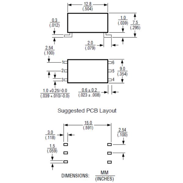 SM-LP-5001 Series Surface Mount Line Matching Transformers For Telecommunications