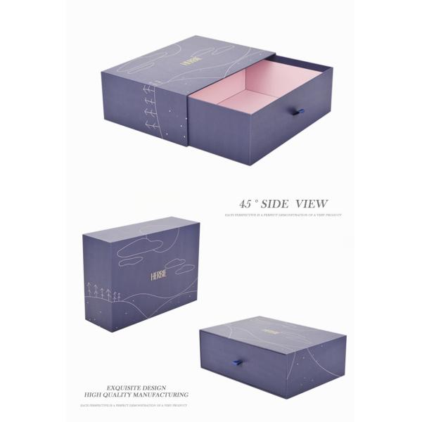 Custom Logo Printed Paper Gift Packaging Sliding Drawer Box For Clothing/Jewelry/Cosmetic