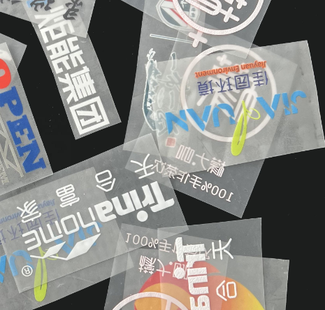 Size Custom Designs High Quality Flat Ink Heat Transfer Printing Silicone Sticker Quick Turnaround