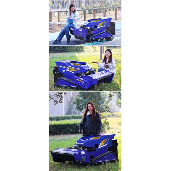Self Propelled Cordless Remote-controlled DIY Lawn Mower Designed for Climbing 55 Slopes Rotary Blade Complex Terrains