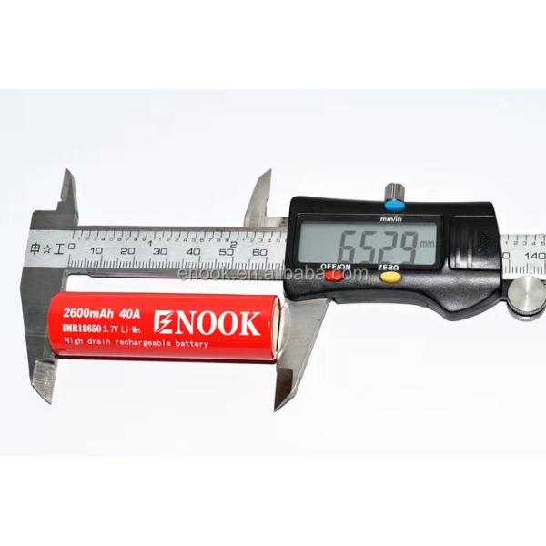 Enook high discharge rate 18650 rechargeable battery 2600mah 20A battery cell 3.7V