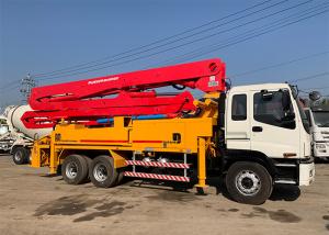 China Putzmeister Used Truck Mounted Concrete Pump Remote Control Hydraulic Folding on sale