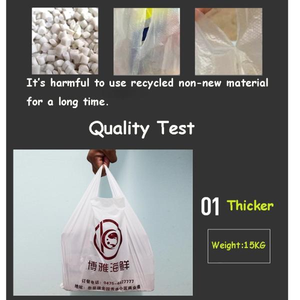 American Flag Pattern T Shirt Shopping Bags Heavy Duty HDPE Material