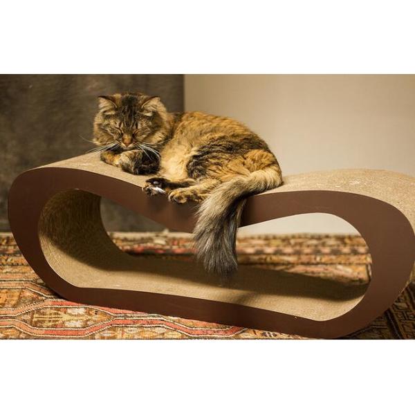 Double Layer Cat Scratch Lounge Full Sizes Condensed Cardboard Wave For Sleeping