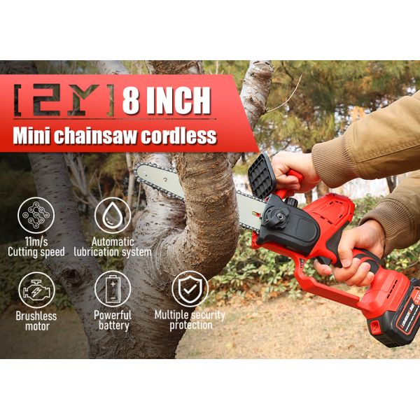 Cheap Price 8 Inch Chainsaw Mini Cordless Portable Chainsaw 21v Battery Brushless Electric Chain Saws for Tree Cutting