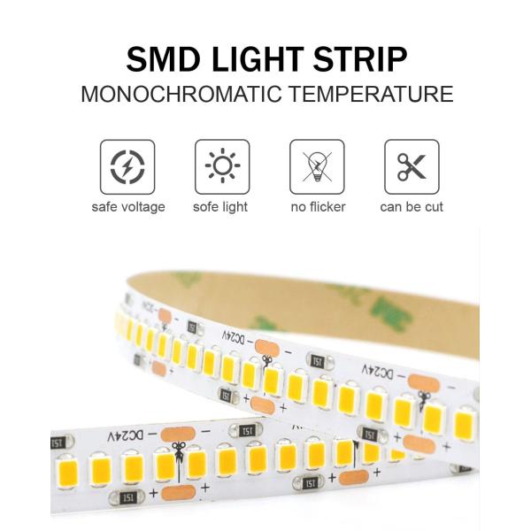 24V 240LEDs 10mm 3000K Warm White Die-Cutting Board SMD2835 LED Strip Light for Indoor