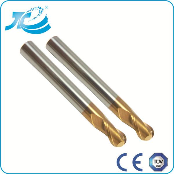 R0.5-R10.0mm , 50-65 Degree Hardness Ball Nose End Mill With 2 - 4 Flute