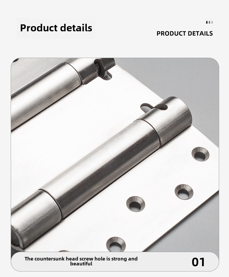 Modern Design 6inch 5inch Black Automatic Rebound Hinge Thickened Stainless Steel One-Way Two-Way Soft Close Door Closing Hinge