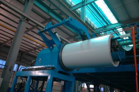 Fully Automated Metal Panel Continuous PU Sandwich Panel Production Line ISO9001 Approved