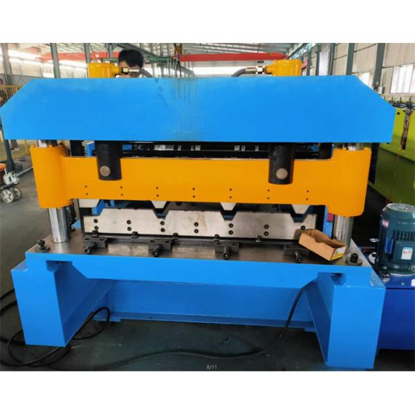Iron 0.3-0.8mm trapezoidal roof sheet roll forming machine metal panel making machine