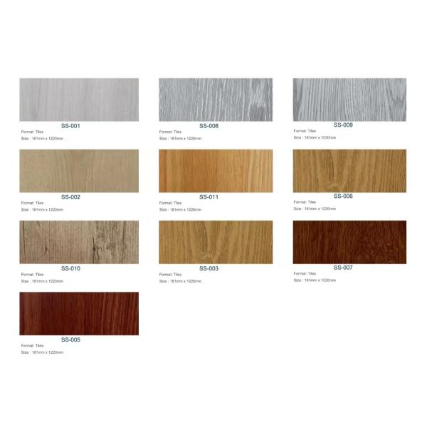 PVC SPC Flooring Wood Look Vinyl Plank 8mm Hybrid Flooring With Limestone Embossed