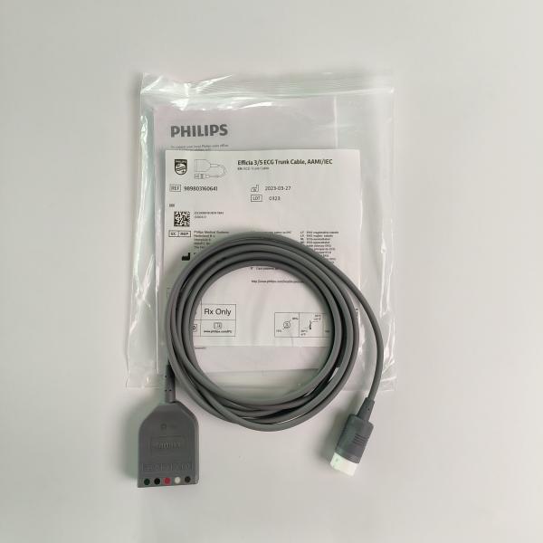 PHILIP Original Efficia 3/5 ECG Trunk Cable, AAMI/IEC. REF: 989803160641