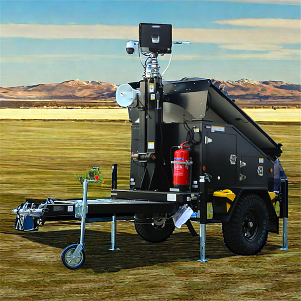 Mobile Solar Light Tower Emergency Response Telescopic Light Tower Hydraulic Mast 5-9m Solar LED Light Tower