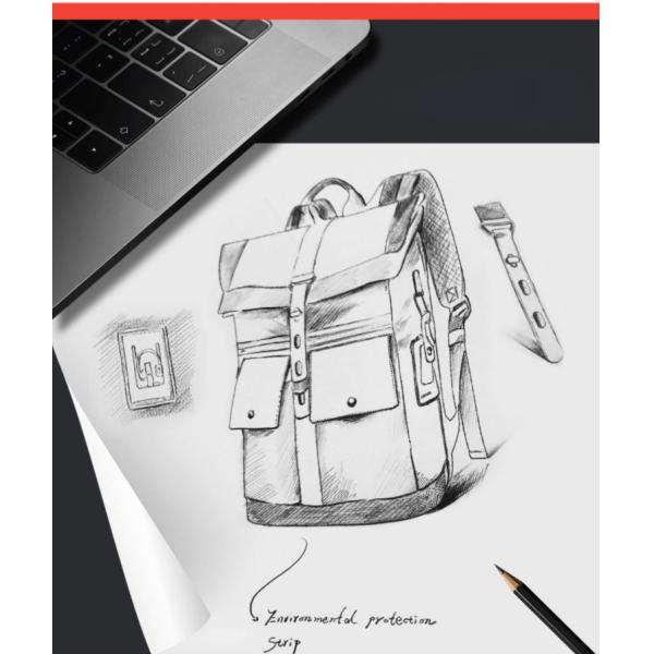 1680D Polyester College Sports Waterproof Business Backpack Solid Color