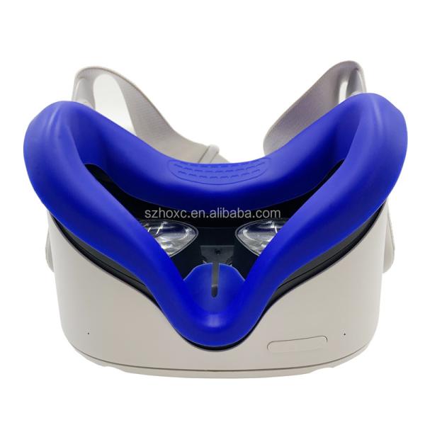 HOXC VR Protective Silicone Face Pad Compatible For Oculus Search 2 Accessories, Non-Slip Opaque Sweatproof Washable Replacement