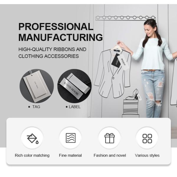 Customized Private Design White Label Clothing Wholesale Woven Label Private Cloth Label Clothing