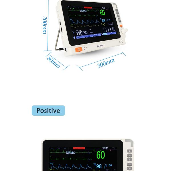 ISO13485 Certificated 6 Para Portable Patient Monitor With Sound Light And Word Alarm