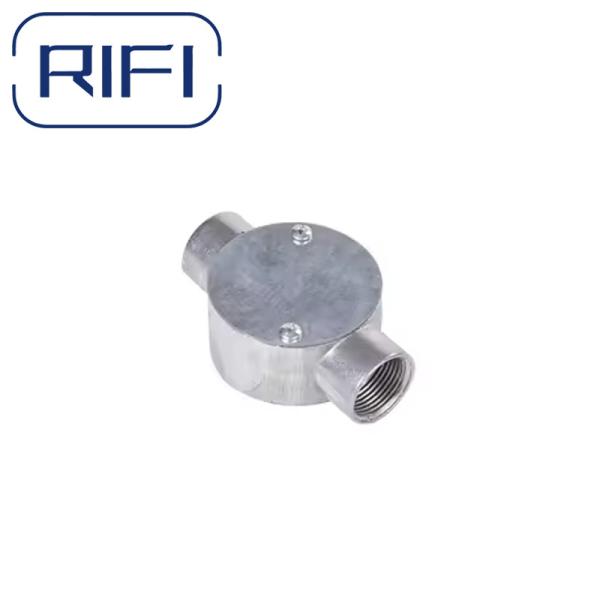 20mm Through Way Circular Junction Box For Surface Mounting BS4568 Standard Two Way