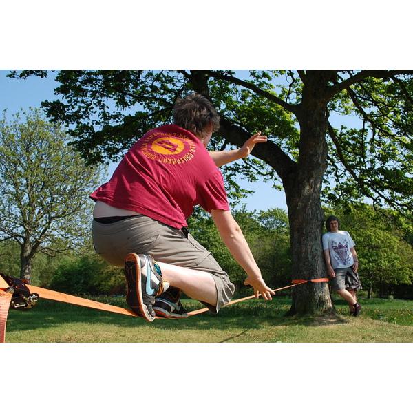 Reliable Portable Slackline Rope , Long Slackline 30–100 Foot High Tension