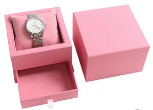 China Creative Design Pink Ladies Watch Box , Cardboard Twist Personalized Watch Box on sale