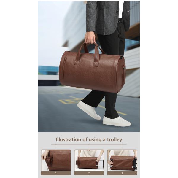 OEM Rolling Garment Male Travel Duffle Bag With Trolley Sleeve Multipurpose