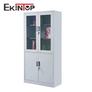 China Modern Glass Door File Cabinet Rustproof For Bank Government Office on sale