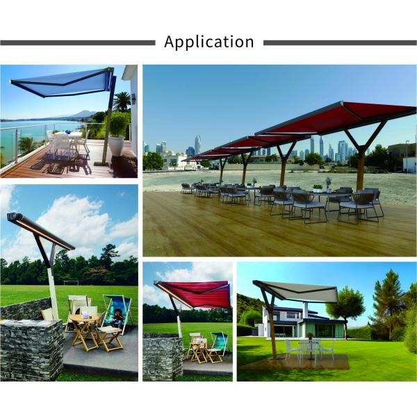 Aluminum Frame Electric Retractable Awning Retractable Sun Shade For Patio Deck