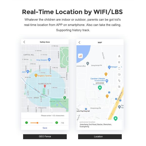240x280 Video Calling Childrens Waterproof Smart Watch Gps Tracker LT34