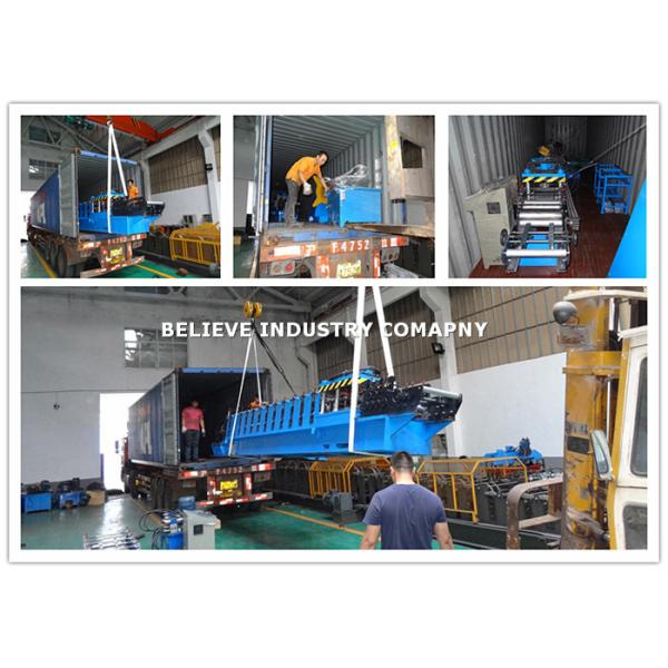C Channel Purlin Roll Forming Machine Double Chain Driven Economical Designed