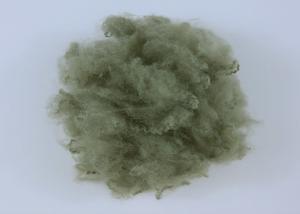 China Army Green Fiber Dope Dyed Polyester Staple Fiber For Carpet on sale