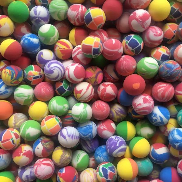 Reusable Nontoxic Rubber Sports Ball , Lightweight High Bounce Rubber Ball