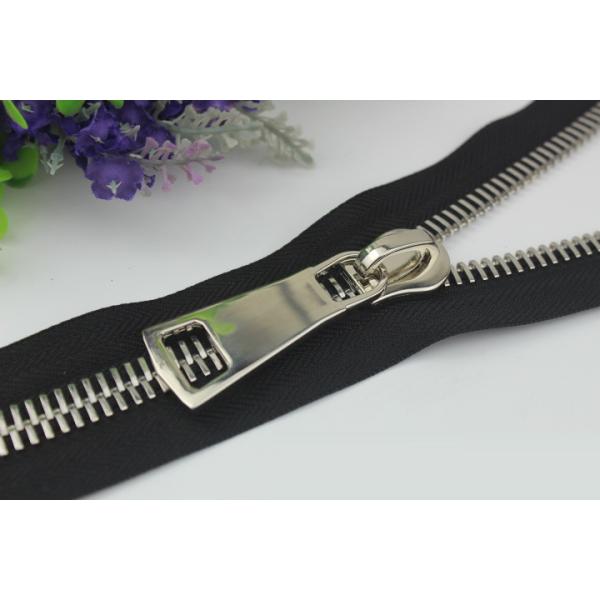 Personalized simple design zinc alloy 3 color 15# zipper with zipper puller slider for handbag