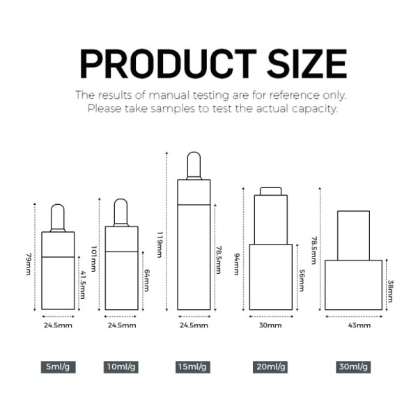 Customized luxurious glass serum bottle