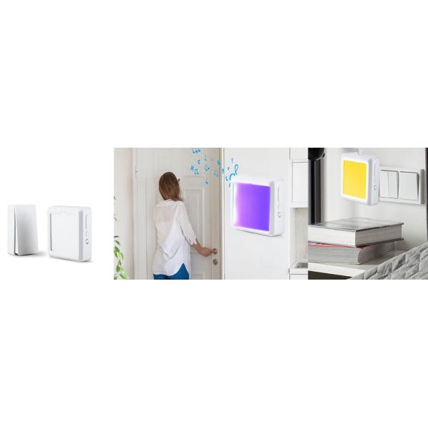 Self-Power Weatherproof Transmitter Plug in Night Lights with Wireless Doorbell