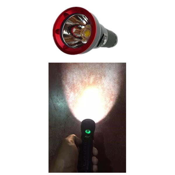 IP68 Underwater Stepless Dimmable Diving Flashlight Torch Light 100M