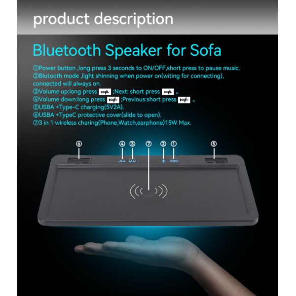 Bluetooth Sound Cabinet Sofa Audio System Embedded Design ODM