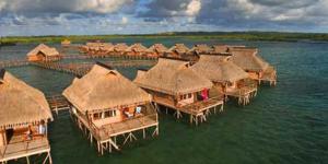 Buy cheap Small Modular Prefabricated Hotel , Overwater Bungalow With Light Steel Frame product