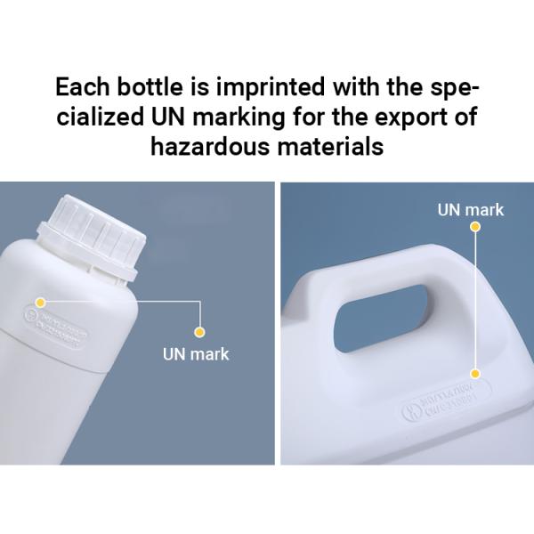 HDPE Plastic Fluoride Transparent Reagent Bottle 1000ml 1L For Chemical Packaging