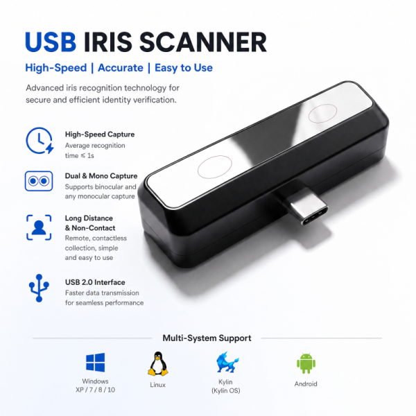 JP-iM26T Iris Recognition SDK 8 megapixels FAR
