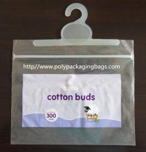 Buy cheap Colorful Printed Cotton Buds Packaging Plastic Bag With Hook Hanger product