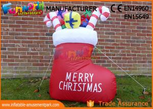China Boot or Snowman Inflatable Christmas Decorations with 1 Year Warranty on sale