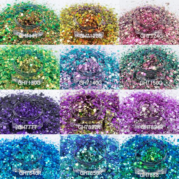 Eyeshadow Chunky Loose Glitter Pigment Bulk Sequins Mixed DIY Craft