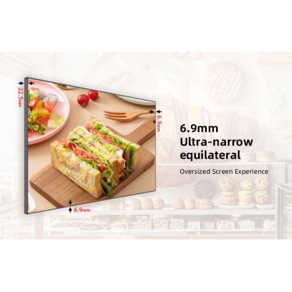 43Inch Digital Menu Boards Wall Mounted Advertising Screen 1000Nits